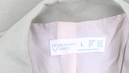 Primark Women’s Green Blazer L Regular Fit Single-Breasted Tailored