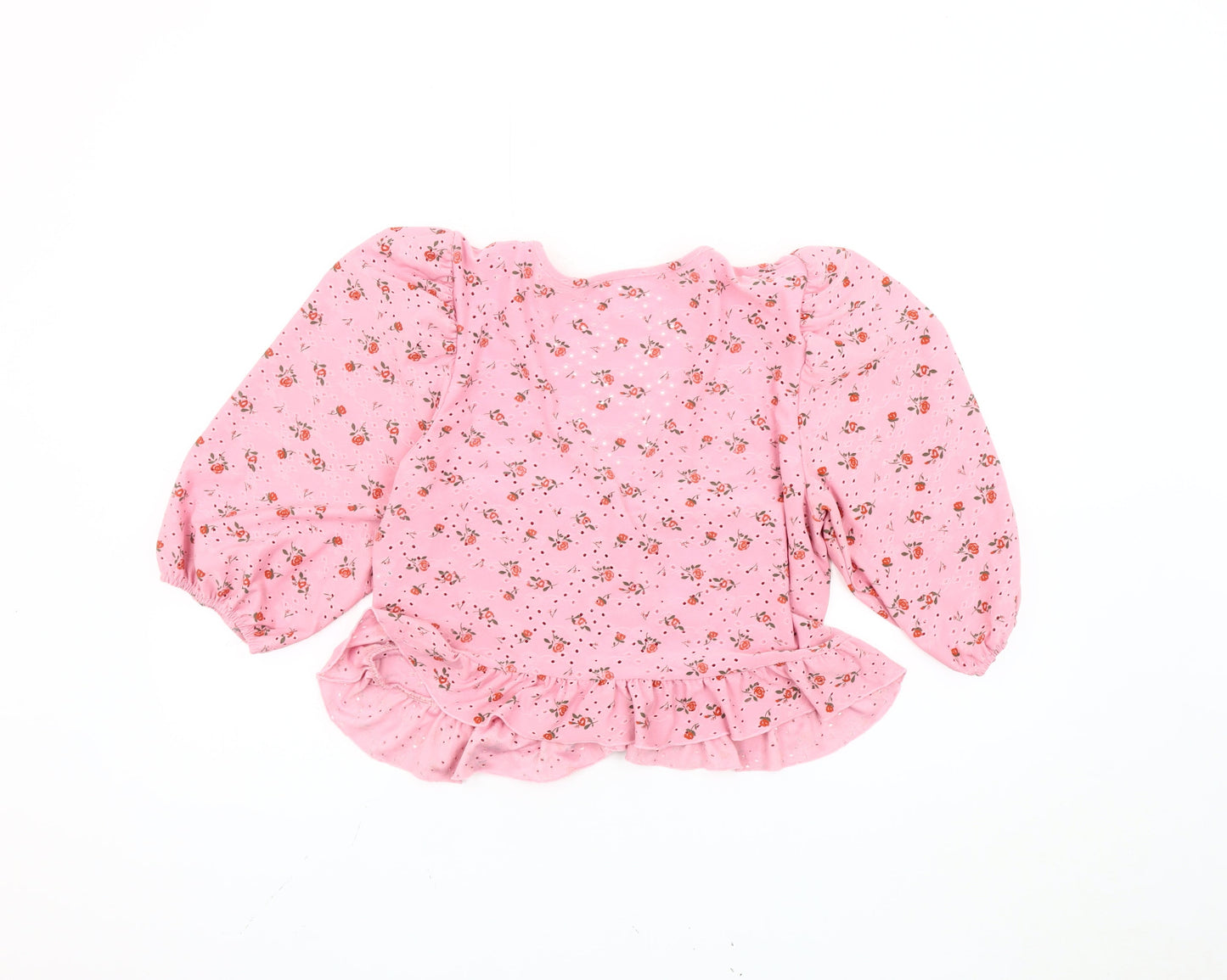 Womens UK Size 18 New Look Pink Cropped Blouse