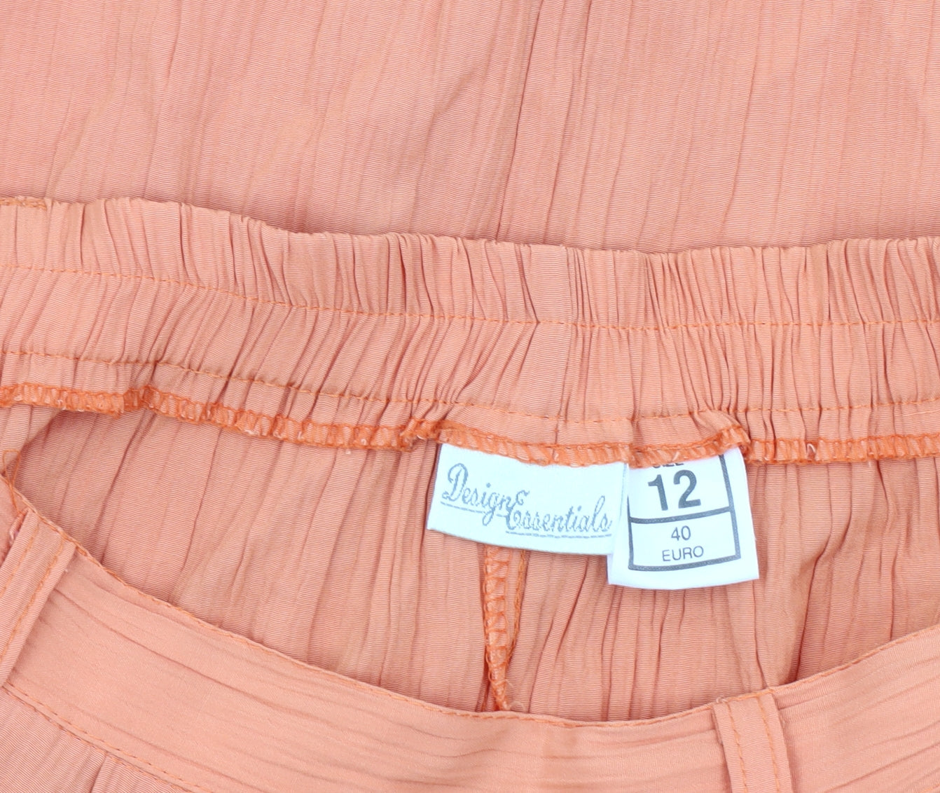 Design Essentials Women Orange Size 12 A-Line Button Casual Skirt