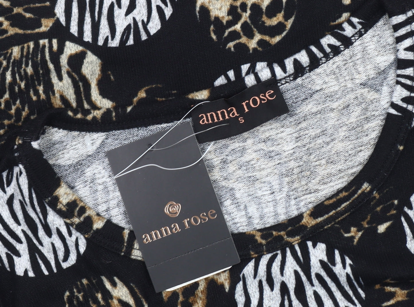 Womens UK Size S Anna Rose Multicoloured Basic T-Shirt