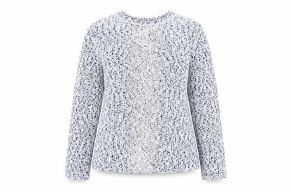 Country Casuals Womens Multicoloured Cable-Knit Jumper Size S Crew Neck