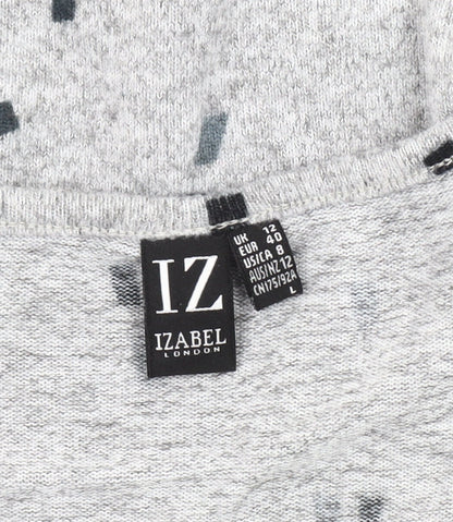 Womens UK Size 12 Izabel London Grey Pullover Jumper
