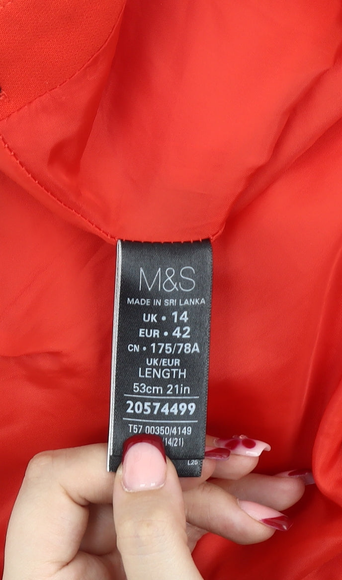 Marks and Spencer Women’s Red A-Line Short Skirt Size 14