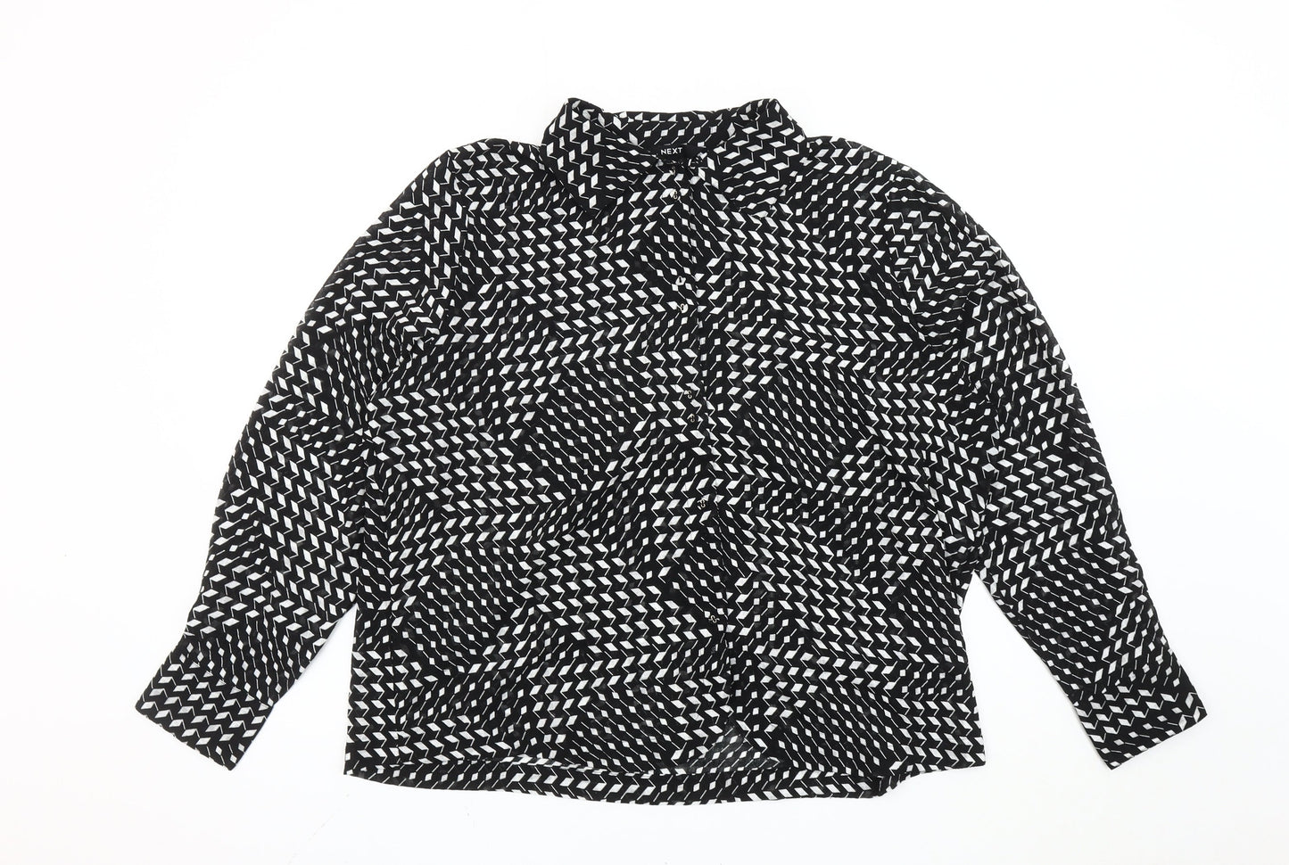Womens UK Size 16 NEXT Black Basic Blouse