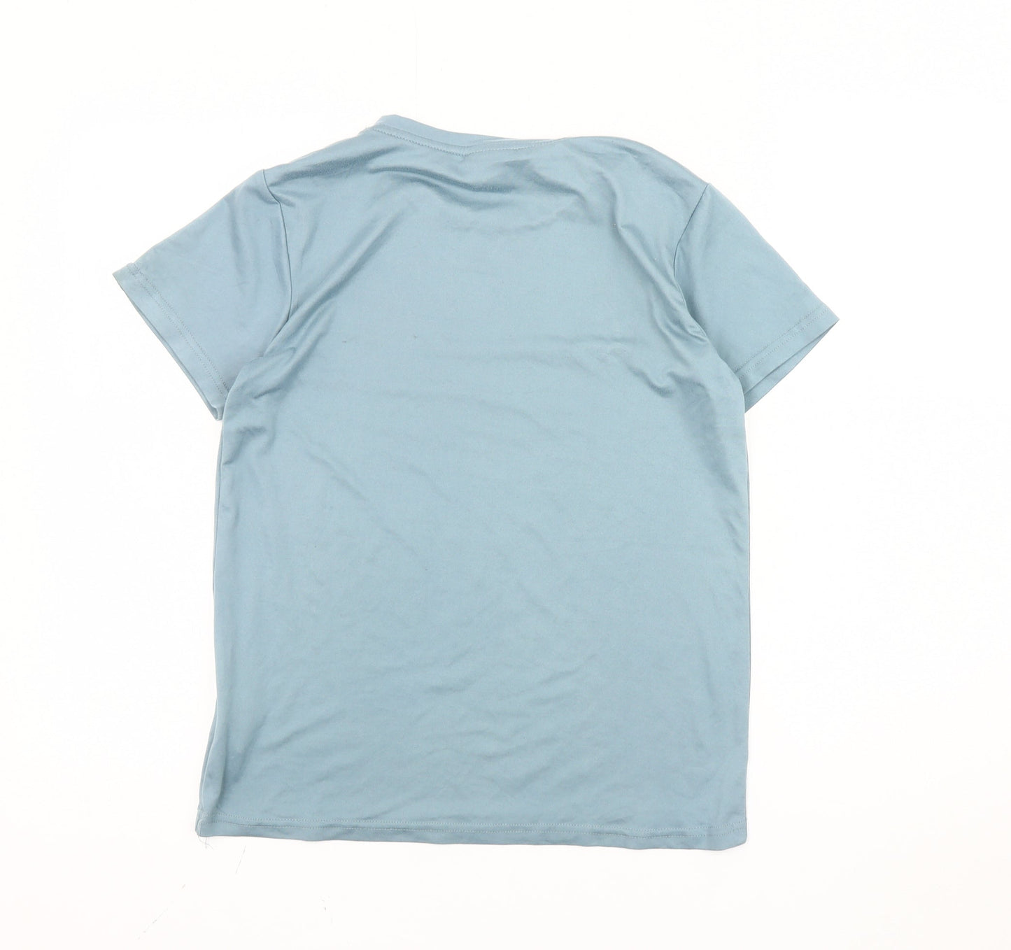 Tapout Boys Blue 9-10 Yrs Regular Fit Short Sleeve Crew Neck T-Shirt