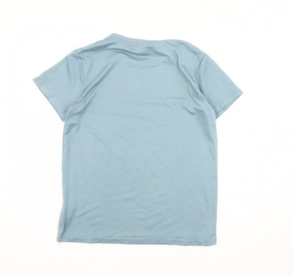 Tapout Boys Blue 9-10 Yrs Regular Fit Short Sleeve Crew Neck T-Shirt