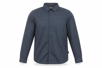 Baker by Ted Baker Boys Blue Geometric Long Sleeve Button-Up Shirt 12Y