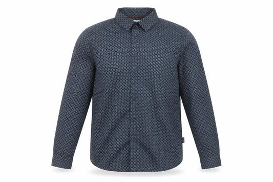 Baker by Ted Baker Boys Blue Geometric Long Sleeve Button-Up Shirt 12Y