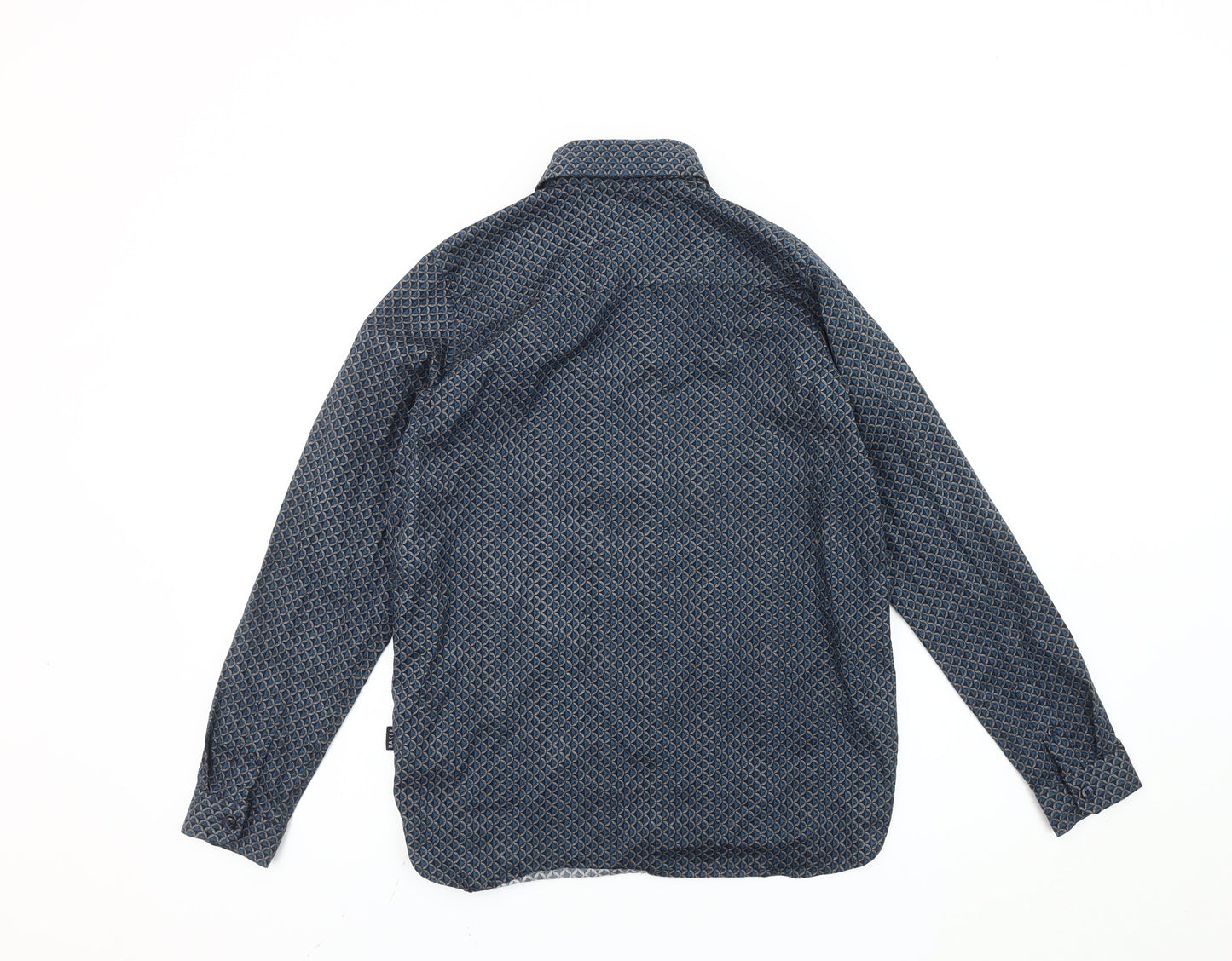 Baker by Ted Baker Boys Blue Geometric Long Sleeve Button-Up Shirt 12Y