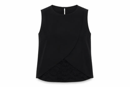 Womens UK Size 6 Miss Selfridge Black Wrap Blouse