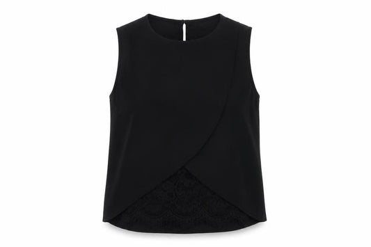 Womens UK Size 6 Miss Selfridge Black Wrap Blouse