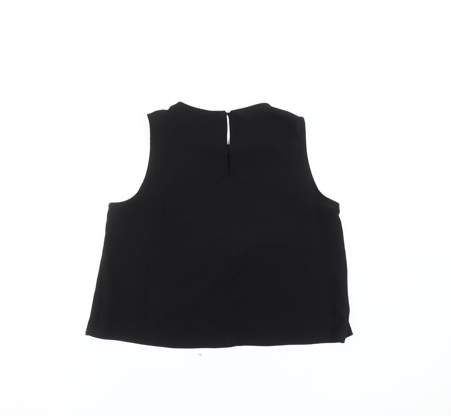 Miss Selfridge Women’s Black Size 6 Wrap Lace Blouse Sleeveless Summer