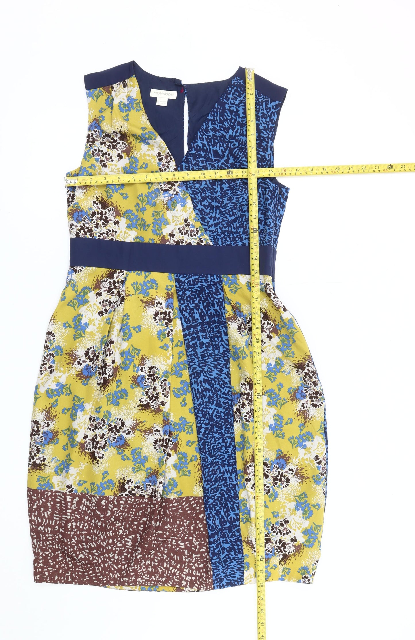 Monsoon Women’s Multicoloured Floral Sheath Knee Length Dress Size 12