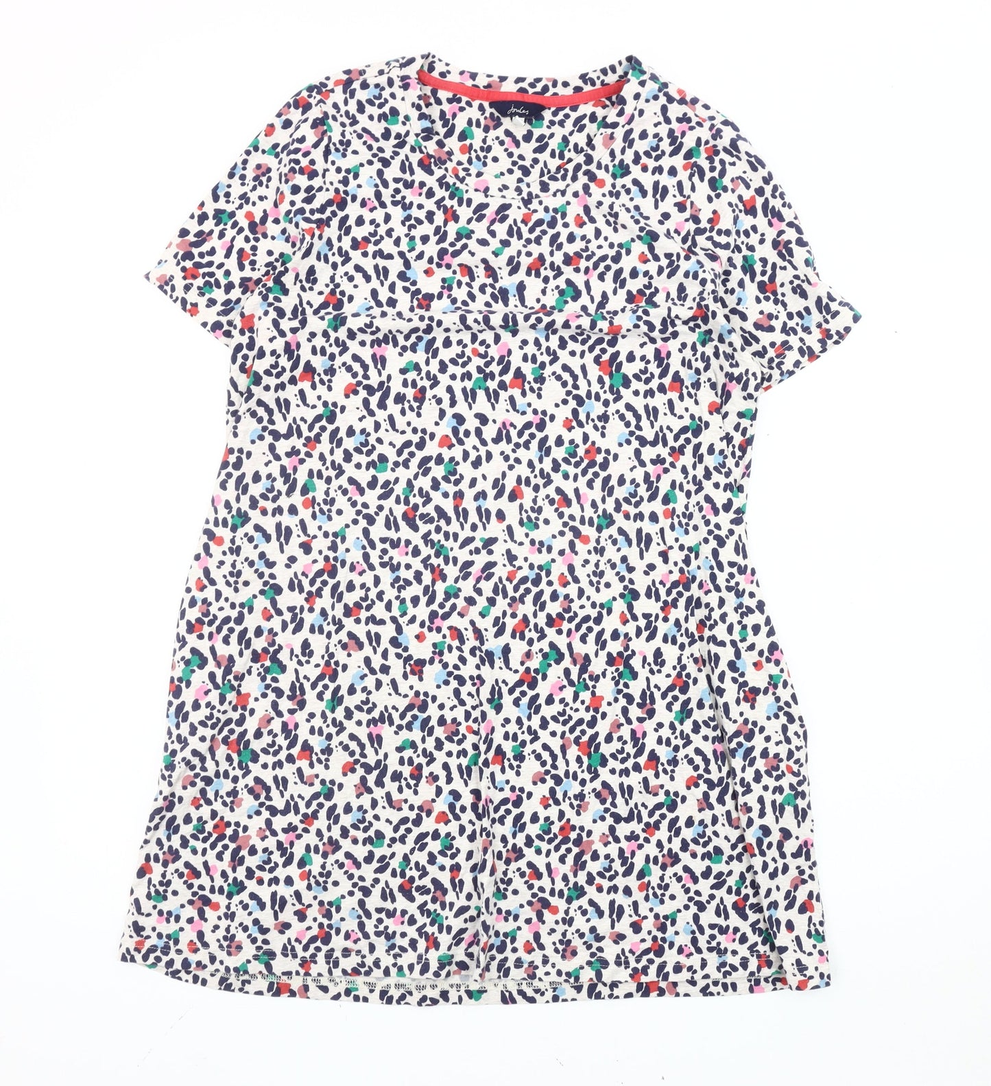 Joules Women’s Multicoloured Animal Print Shift Dress Size 10 Short Sleeve