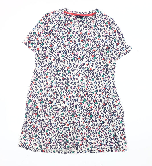 Joules Women’s Multicoloured Animal Print Shift Dress Size 10 Short Sleeve