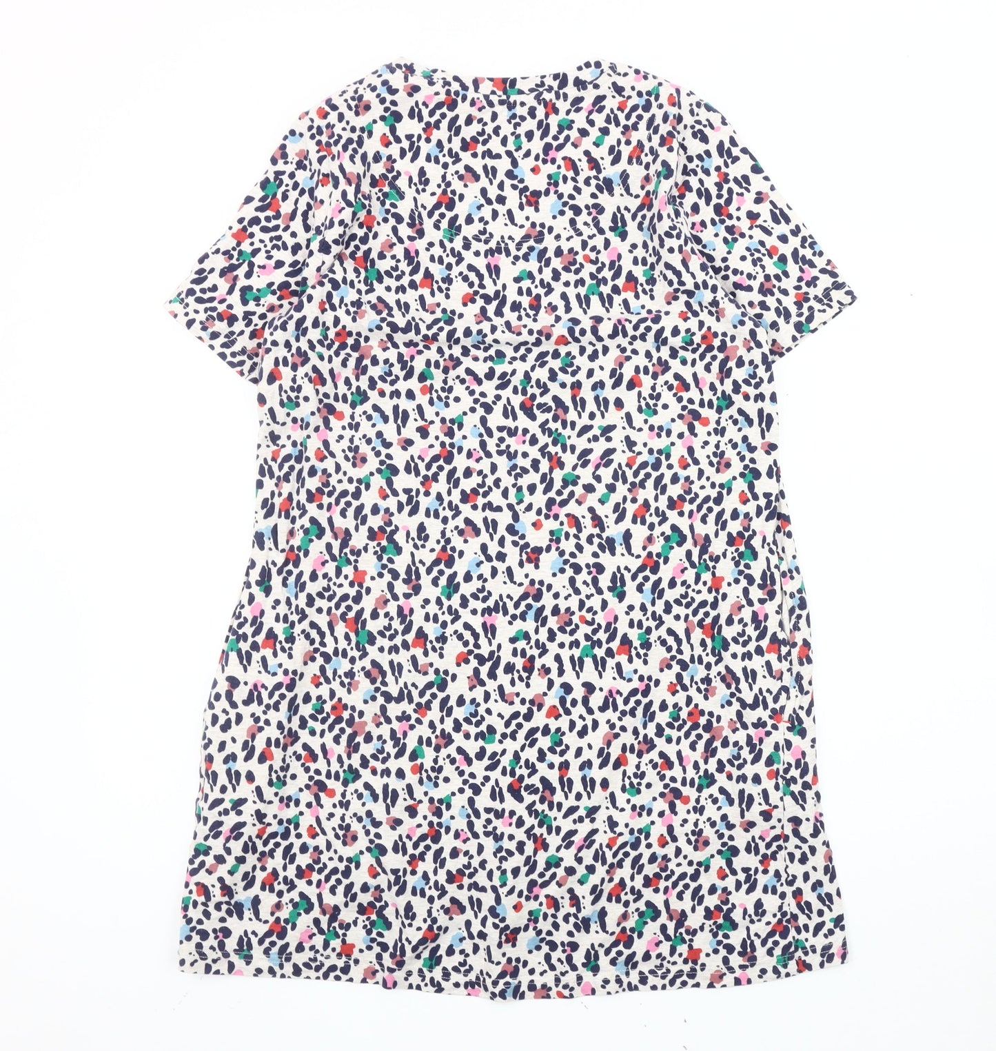 Joules Women’s Multicoloured Animal Print Shift Dress Size 10 Short Sleeve