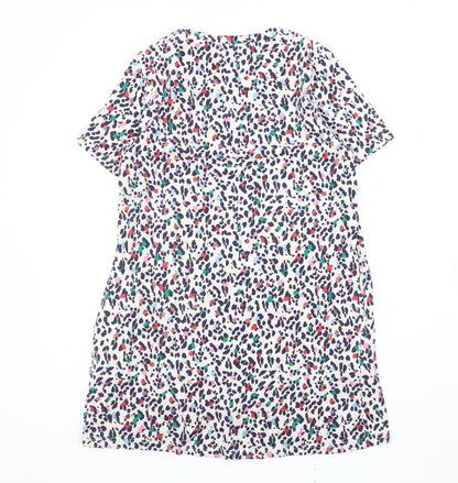 Joules Women’s Multicoloured Animal Print Shift Dress Size 10 Short Sleeve