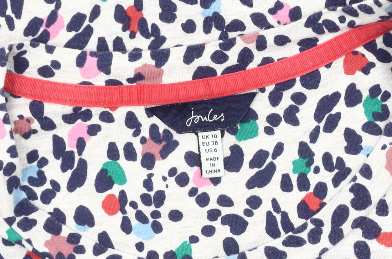 Joules Women’s Multicoloured Animal Print Shift Dress Size 10 Short Sleeve