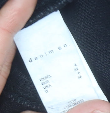 Denim Co Women’s Black Fit & Flare Puff Sleeve Belted Dress Size 4