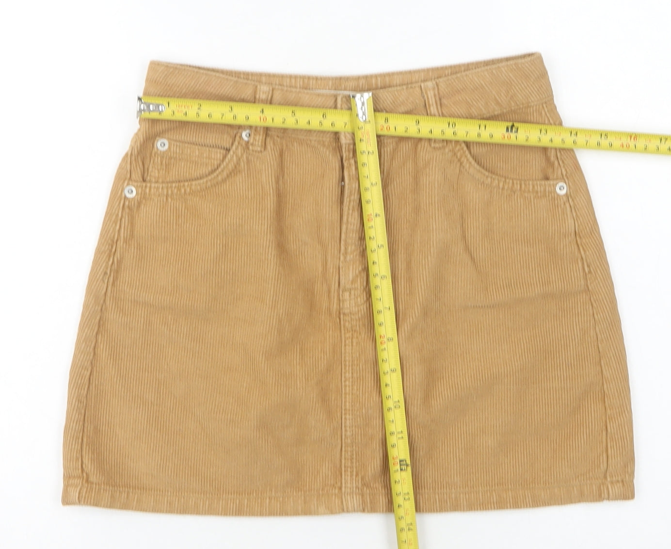 Womens UK Size 6 Topshop Straight & Pencil Corduroy Skirt