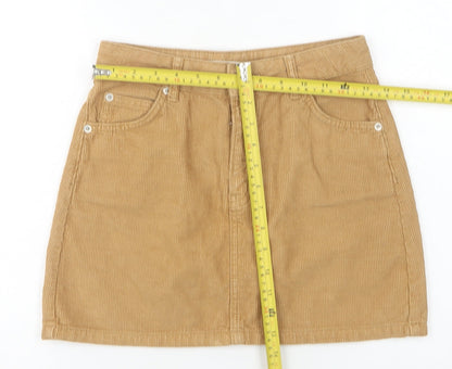 Womens UK Size 6 Topshop Straight & Pencil Corduroy Skirt