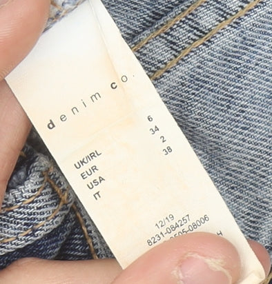 Denim Co Women’s Blue High-Rise Mom Denim Shorts Size 6