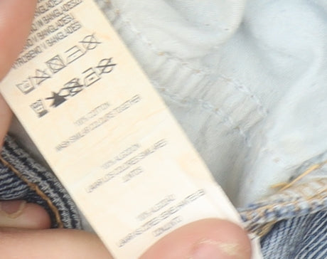 Denim Co Women’s Blue High-Rise Mom Denim Shorts Size 6