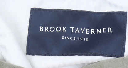 Brook Taverner Men's Beige Linen Blend Chino Trousers 38S
