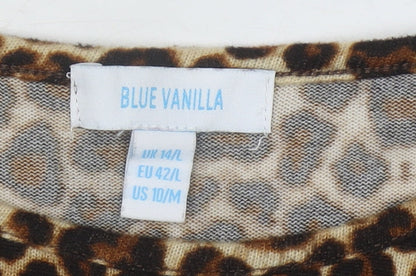 Blue Vanilla Women’s Brown Leopard Print A-Line Dress Size 14