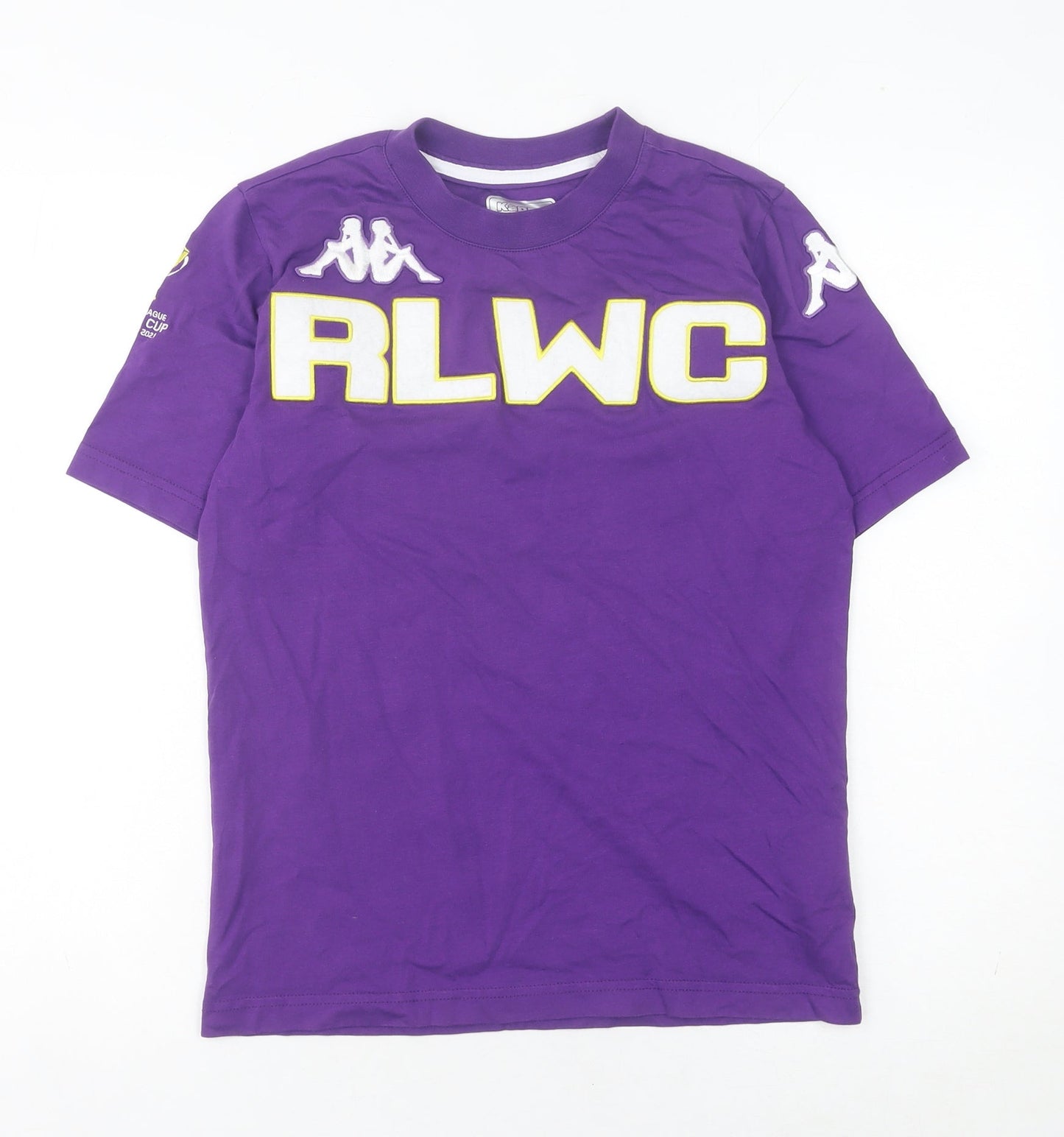 Kappa Boys Purple Rugby League World Cup T-Shirt 14 Years Short Sleeve