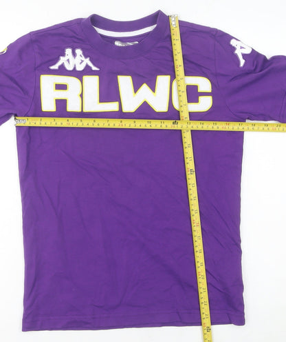 Kappa Boys Purple Rugby League World Cup T-Shirt 14 Years Short Sleeve