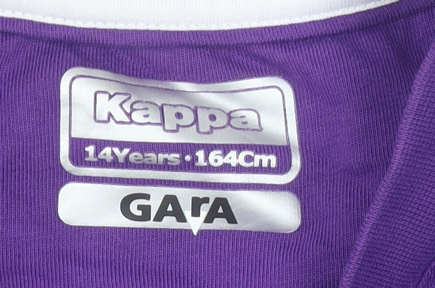 Kappa Boys Purple Rugby League World Cup T-Shirt 14 Years Short Sleeve