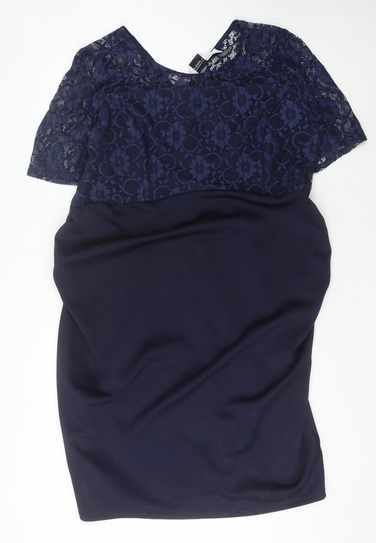 Dorothy Perkins Women’s Blue Maternity Sheath Knee Dress Size 22
