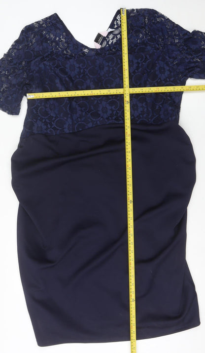 Dorothy Perkins Women’s Blue Maternity Sheath Knee Dress Size 22