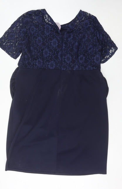 Dorothy Perkins Women’s Blue Maternity Sheath Knee Dress Size 22