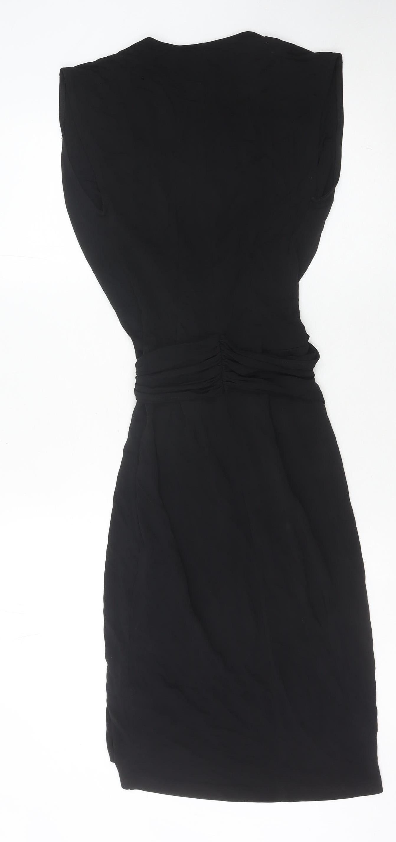 French Connection Women's Black Size 8 Knee Length Wrap Dress