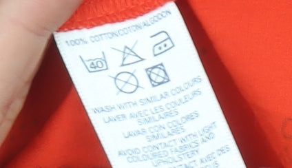 French Connection Women's Red Floral Cotton A-Line Skirt Size 12