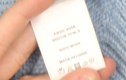 Hush Women's Blue Roll Neck Wool Jumper Size S Long Sleeve Knit