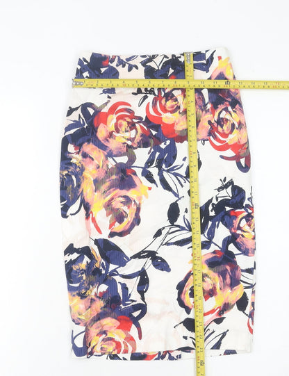 Mohito Women’s Multicoloured Floral Knee Length Pencil Skirt Size 6
