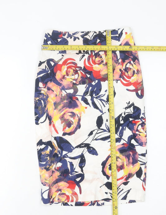 Mohito Women’s Multicoloured Floral Knee Length Pencil Skirt Size 6