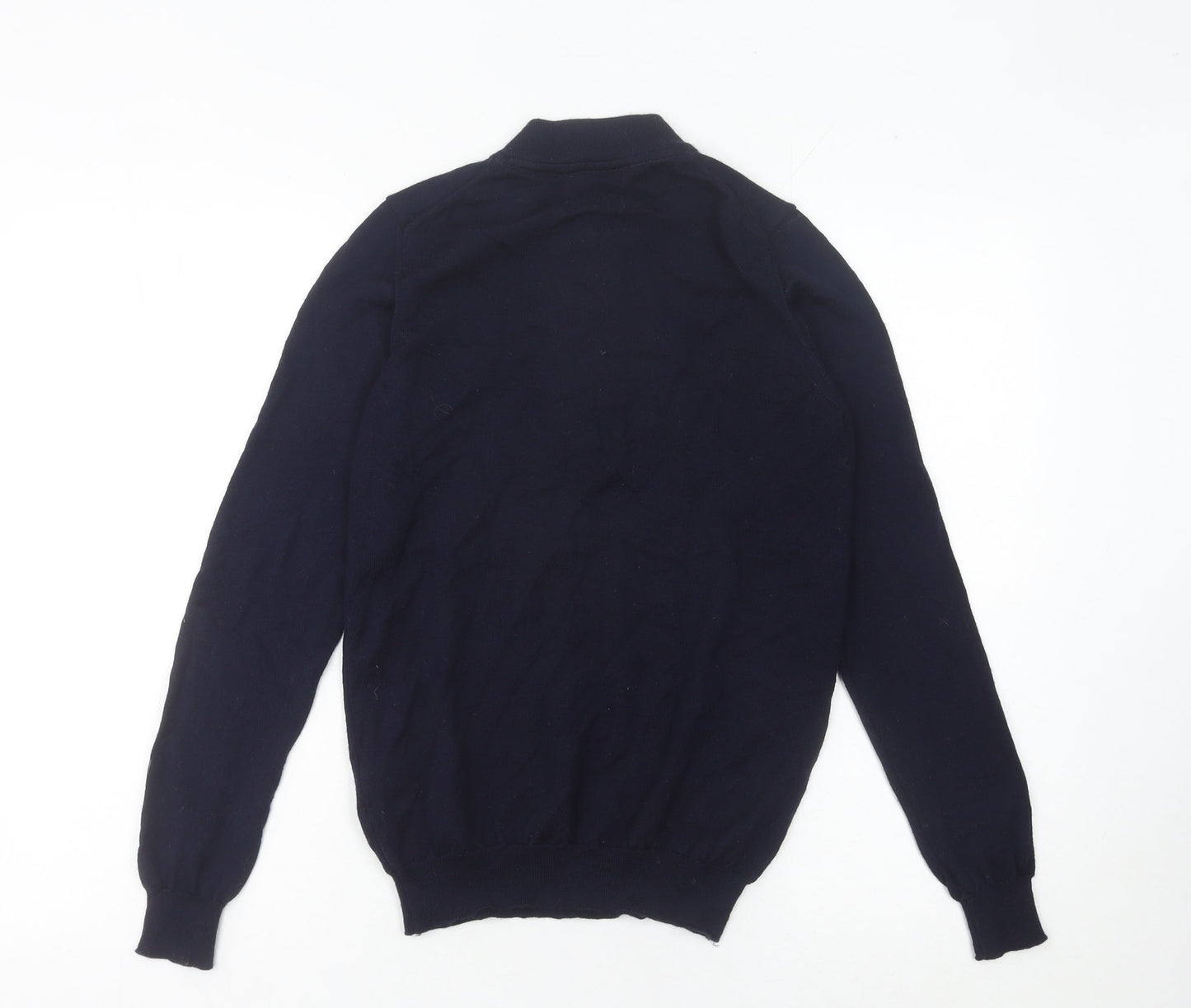 Marks and Spencer Men’s Navy Slim Fit Merino Wool 1/2 Zip Jumper S