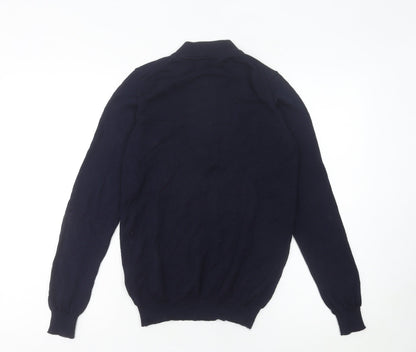 Marks and Spencer Men’s Navy Slim Fit Merino Wool 1/2 Zip Jumper S