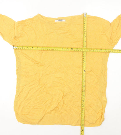 Womens UK Size XS Farhi by Nicole Farhi Yellow Pullover Jumper