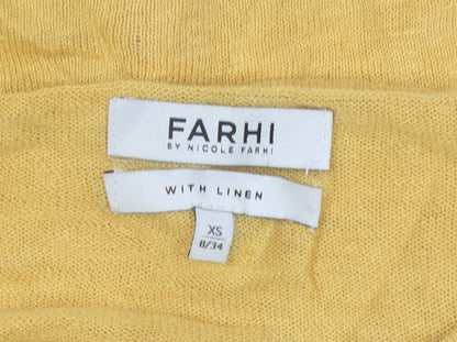 Womens UK Size XS Farhi by Nicole Farhi Yellow Pullover Jumper