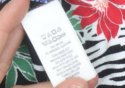 Cynthia Rowley Women’s Multicoloured Tropical Floral Wrap Skirt M