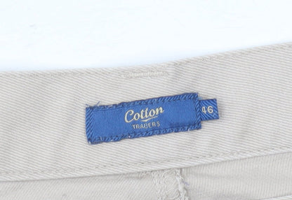 Cotton Traders Men's Beige 46W 31L Regular Fit Stretch Jeans