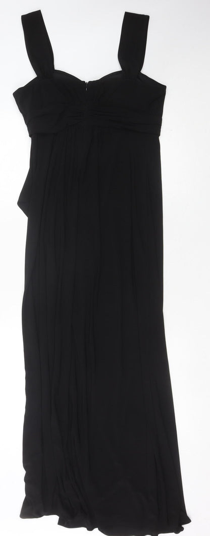 Scarlett Nite Womens Black Size 8 Maxi Formal Evening Dress
