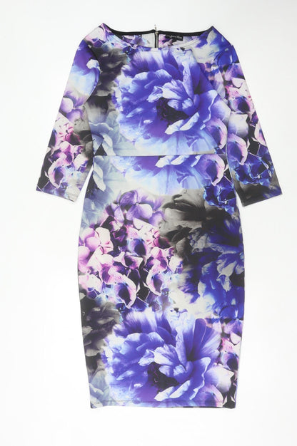 Myleene Klass Women’s Multicoloured Floral Bodycon Dress Size 10