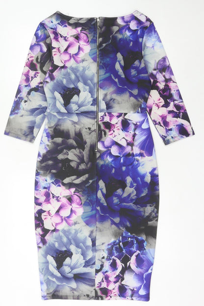 Myleene Klass Women’s Multicoloured Floral Bodycon Dress Size 10