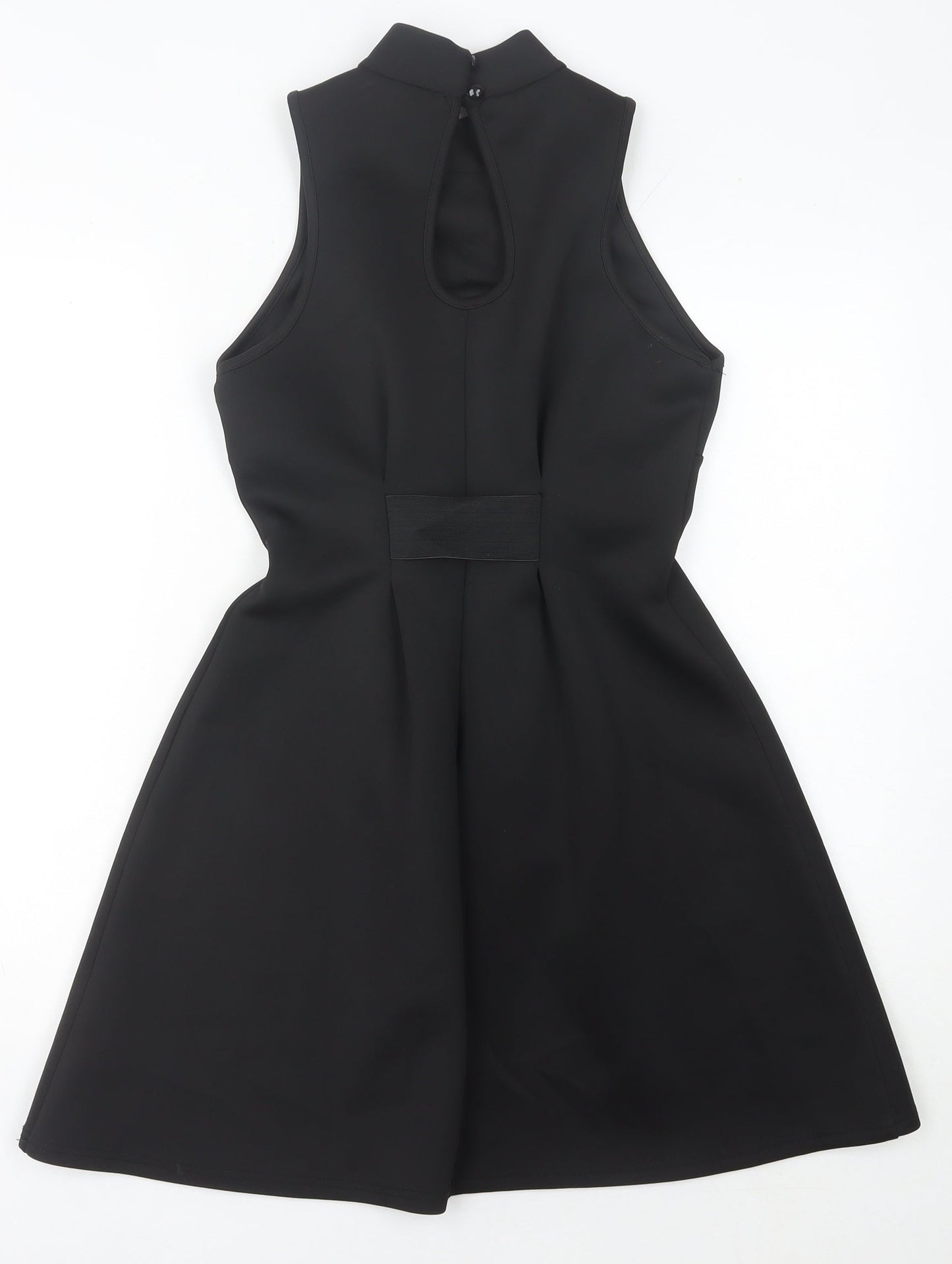 River Island Women’s Black Size 10 A-Line High Neck Sleeveless Dress